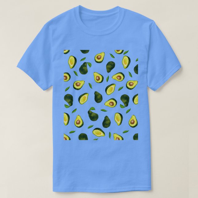 Avocado Fruit Mönster Classic TShirt T Shirt (Design framsida)