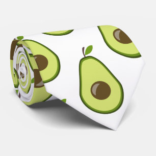Avocado Fruit Mönster Neck Tie Slips