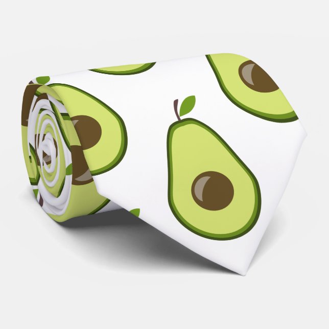 Avocado Fruit Mönster Neck Tie Slips (Rullad)
