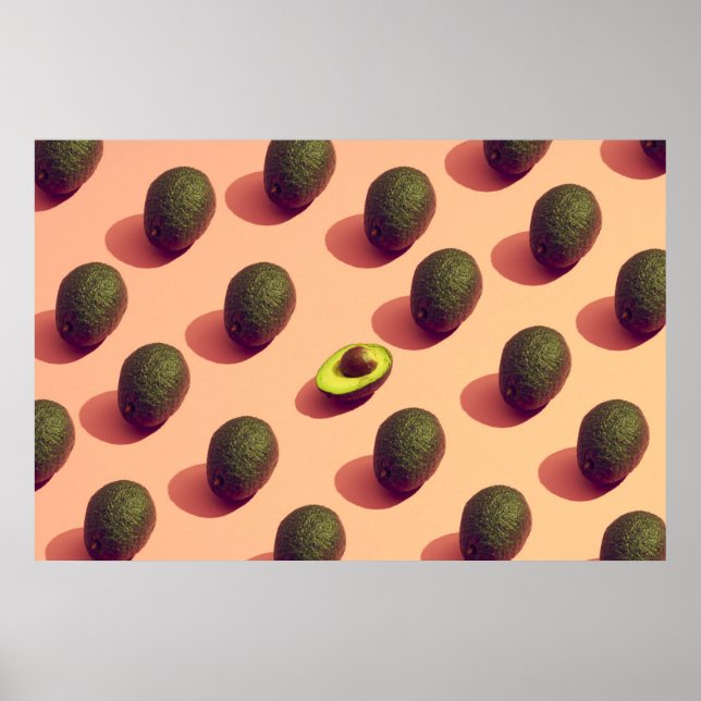 Avocado Fruit Porträtt Poster (Framsidan)