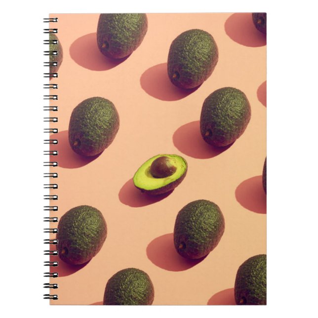 Avocado Fruit Potrait Anteckningsbok (Framsidan)