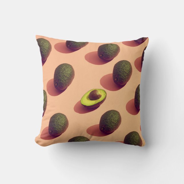 Avocado Fruit Potrait Kudde (Framsida)