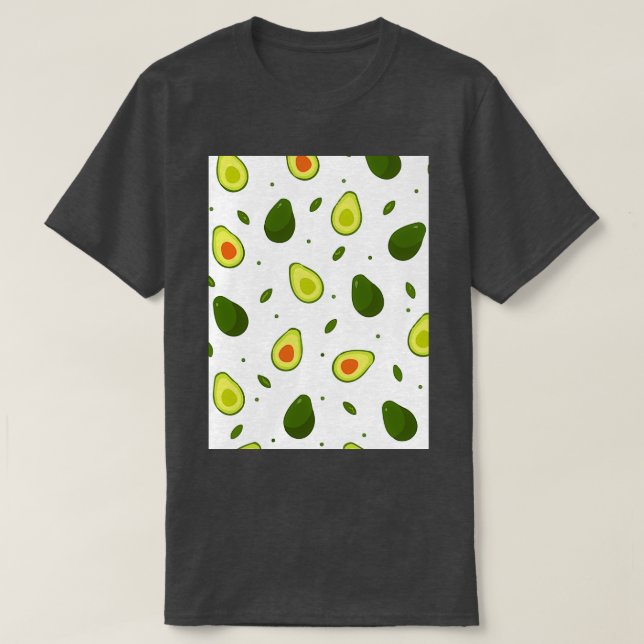 Avocado Fruits Form Löv T Shirt (Design framsida)