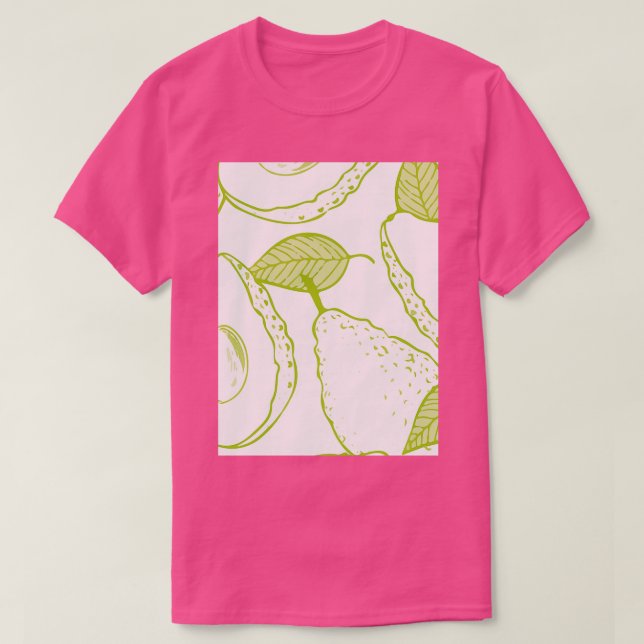Avocado Fruits Juicy Fruit Colorful T Shirt (Design framsida)