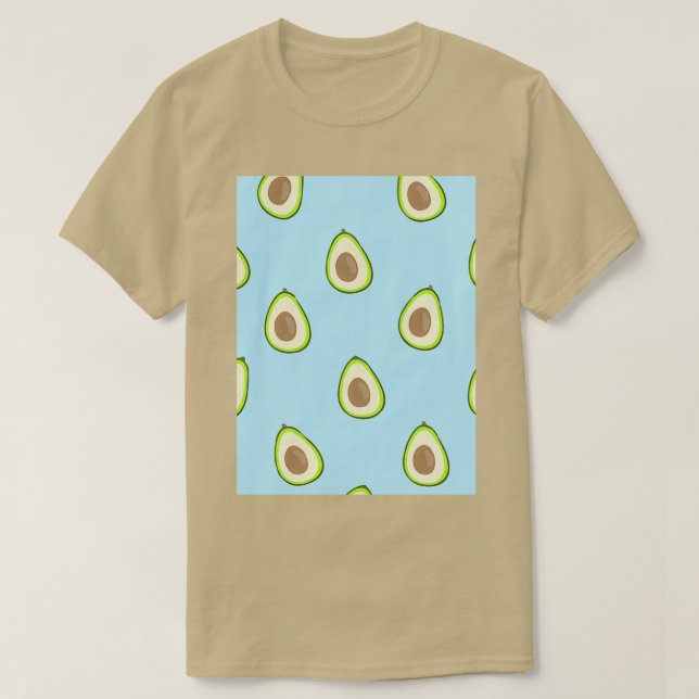 Avocado Fruits Juicy Fruit Contour Classic TShirt T Shirt (Design framsida)