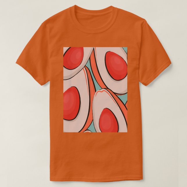 Avocado Fruits Modern Vild Classic TShirt T Shirt (Design framsida)