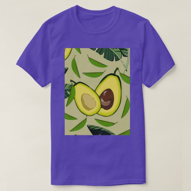 Avocado Fruits Talated Struktur T Shirt (Design framsida)