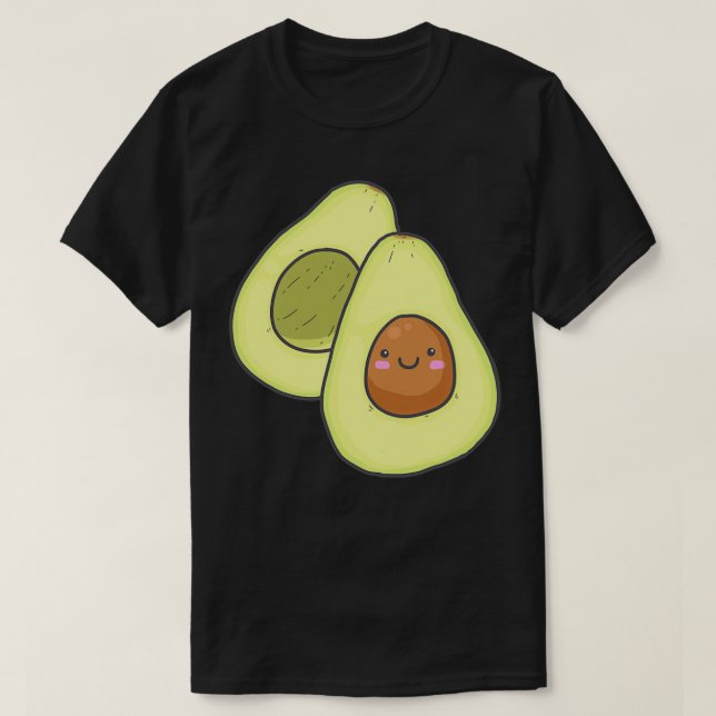 Avocado frukt Mönster T Shirt (Design framsida)