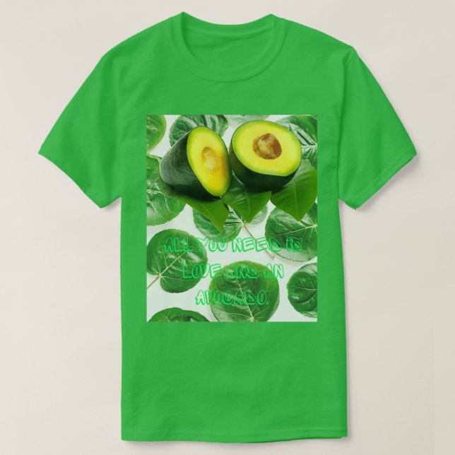 Avocado frukten art t shirt (Design framsida)