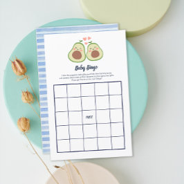 Avocado Gender Neutral Baby Shower Bingo Game