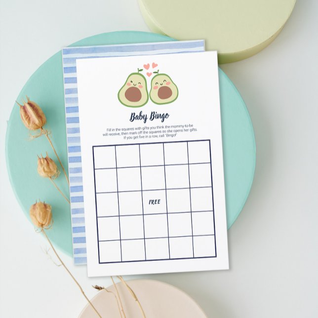 Avocado Gender Neutral Baby Shower Bingo Game (Avocado Gender Neutral Baby Shower Bingo Game)