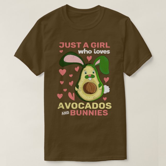 Avocado Girls Rabbit Women Cute Forest Animal Bunn T Shirt (Design framsida)