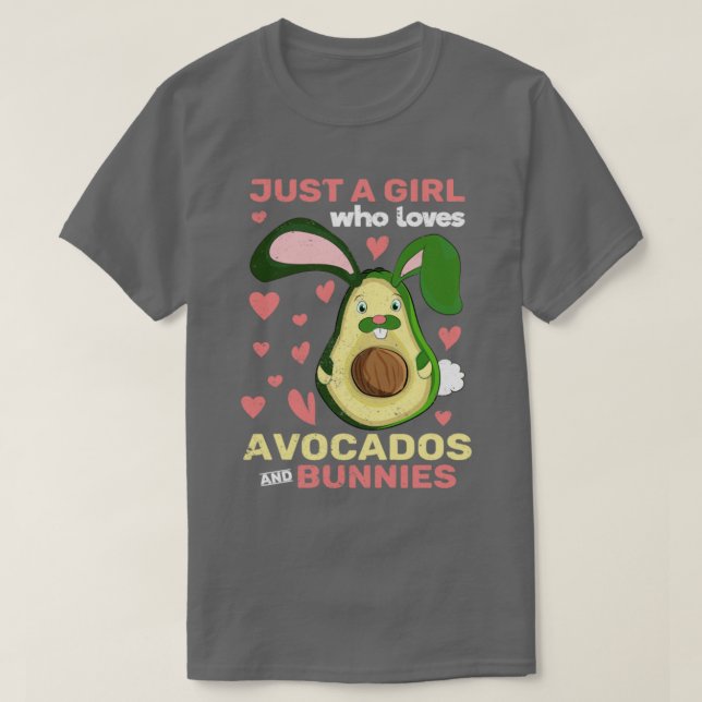 Avocado Girls Rabbit Women Cute Forest Animal Bunn T Shirt (Design framsida)