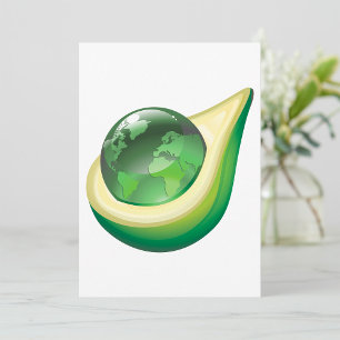 Avocado Globe Inbjudningar