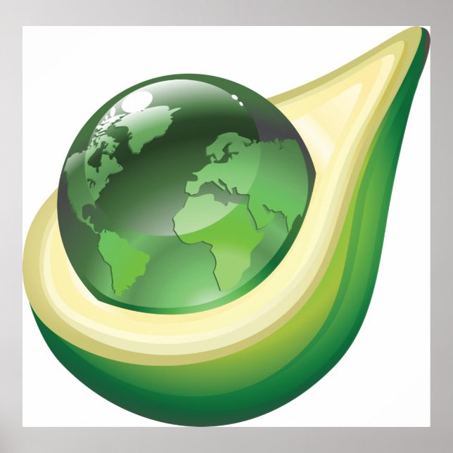 Avocado Globe Poster (Framsidan)