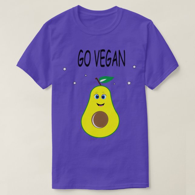 Avocado Go Vegan T Shirt (Design framsida)