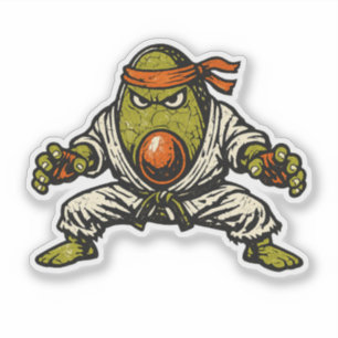 Avocado Grappler — Vintage Retro Street Fighter Klistermärken