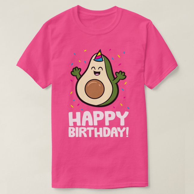 Avocado Grattis på födelsedagen Funny Avocado Birt T Shirt (Design framsida)
