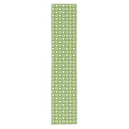 Avocado Green Gingham Heart Patch Plaid