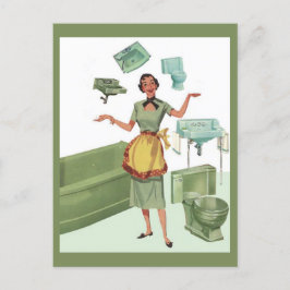Avocado Grönt Appliances Vintage Reklam Vykort