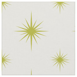 Avocado Grönt Atomic Starburst Mid Century Mönster Tyg