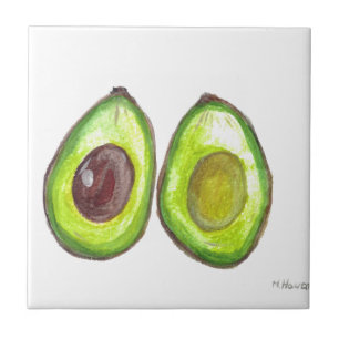 Avocado grönt Frukt köksdekan Kakelplatta