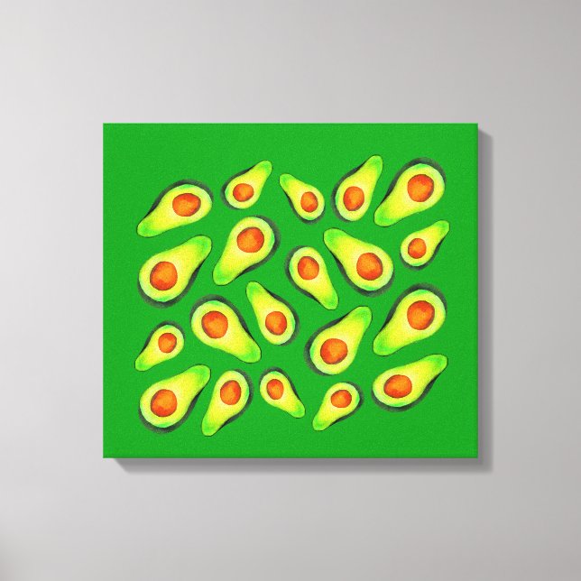 Avocado grönt health Fruodie Foodie Canvastryck (Framsida)