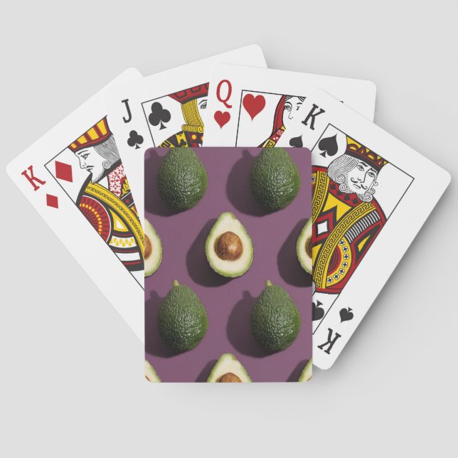 Avocado Grönt Lila Casinokort (Baksidan)