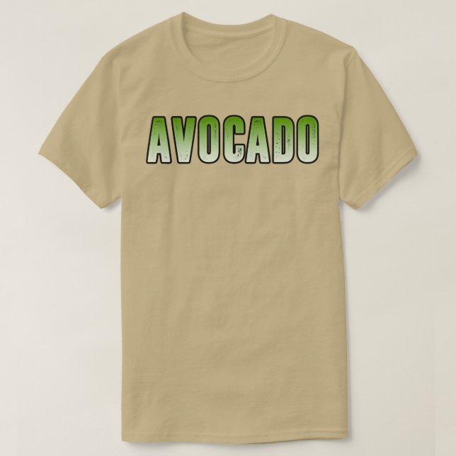 Avocado Grönt text T Shirt (Design framsida)