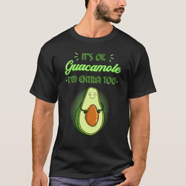 Avocado Guacamole Mexican Vegan Guac Food Cinco De T Shirt (Framsida)