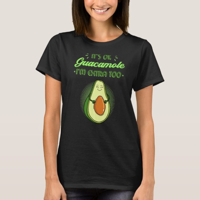 Avocado Guacamole Mexican Vegan Guac Food Cinco De T Shirt (Framsida)