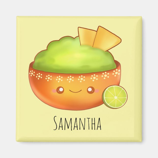 Avocado Guacamole och Tortilla Chip Magnet (Framsidan)