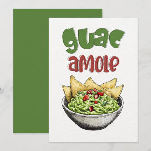 Avocado Guacamole & Tortillas Mexican Food Inbjudningar
