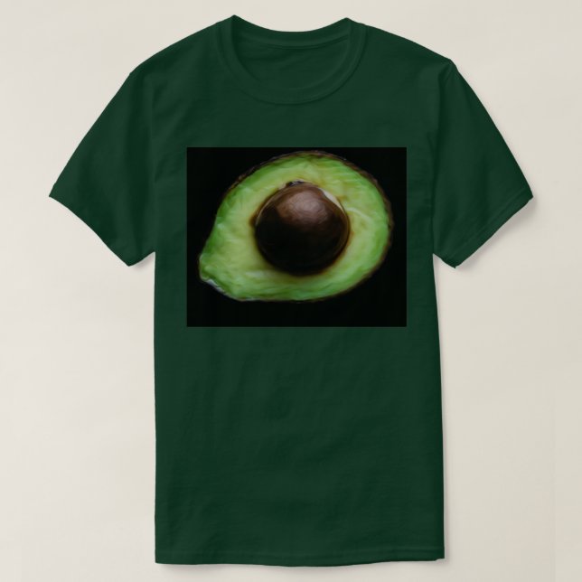 Avocado halv oljemålning t shirt (Design framsida)