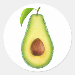 Avocado halv runt klistermärke