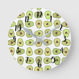 Avocado Heart Fruit Trendig Food Whimsical Coola Rund Klocka