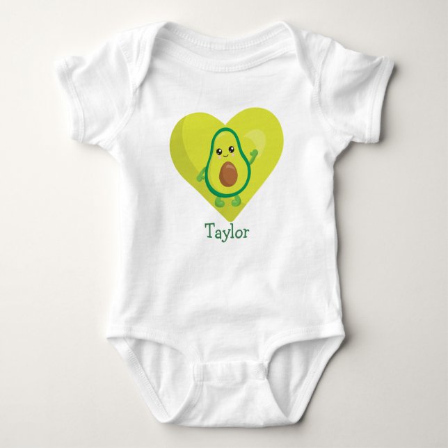 Avocado Heart T Shirt (Framsida)