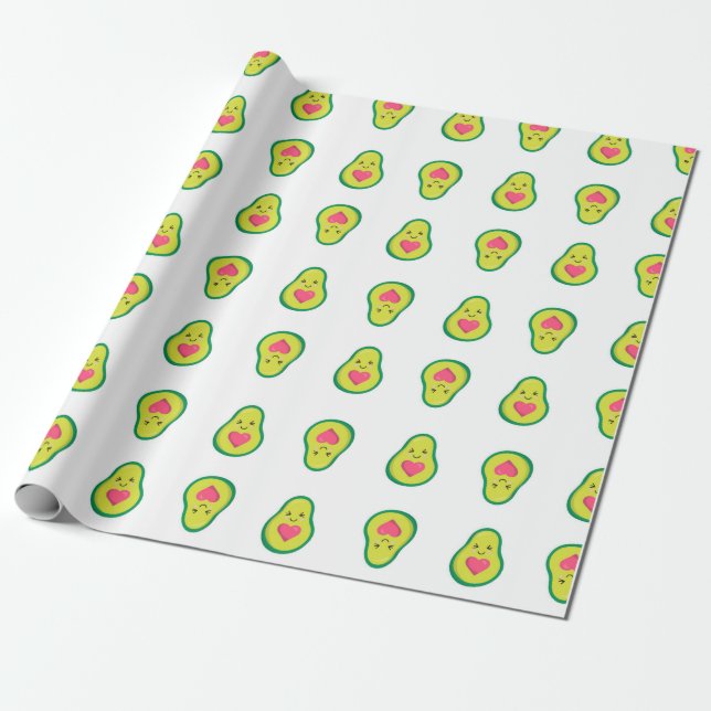 Avocado Hearts, Trendig Presentpapper (Utrullad)
