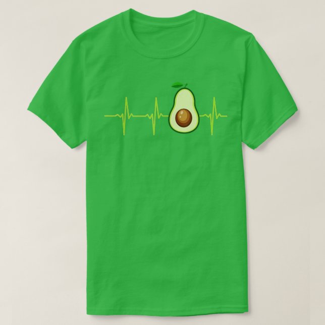 Avocado Heartslag Avocado Gift Vegan Manar Kvinnor T Shirt (Design framsida)