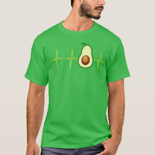 Avocado Heartslag Avocado Gift Vegan Manar Kvinnor T Shirt