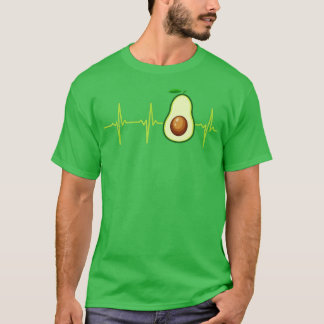 Avocado Heartslag Avocado Gift Vegan Manar Kvinnor T Shirt
