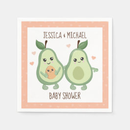 Avocado Heliga Guacamole Baby Shower Pappersservett