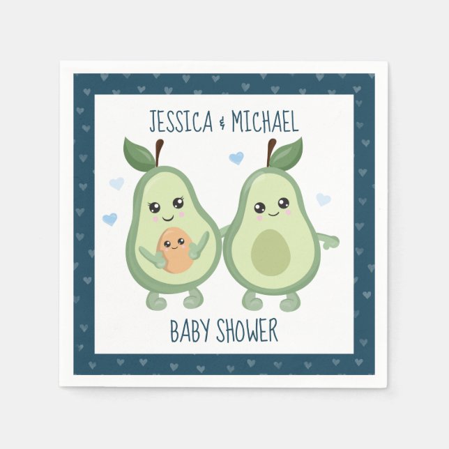 Avocado Heliga Guacamole Baby Shower Pappersservett (Framsidan)