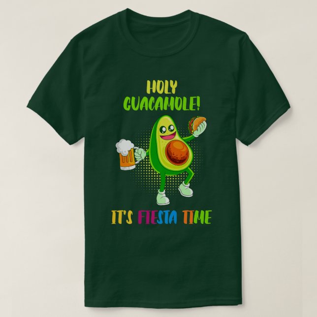 Avocado Heliga Guacamole Vegan Vegetarian Mex T Shirt (Design framsida)