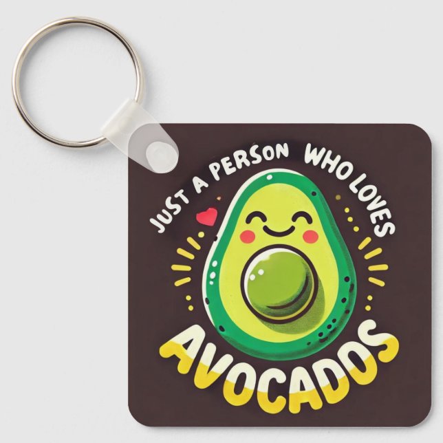 Avocado Hoodie Lover Nyckelring (Framsida)