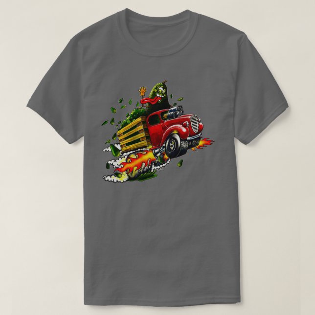 Avocado Hot rod Food Guacamole Lastbil Hot rod Avo T Shirt (Design framsida)