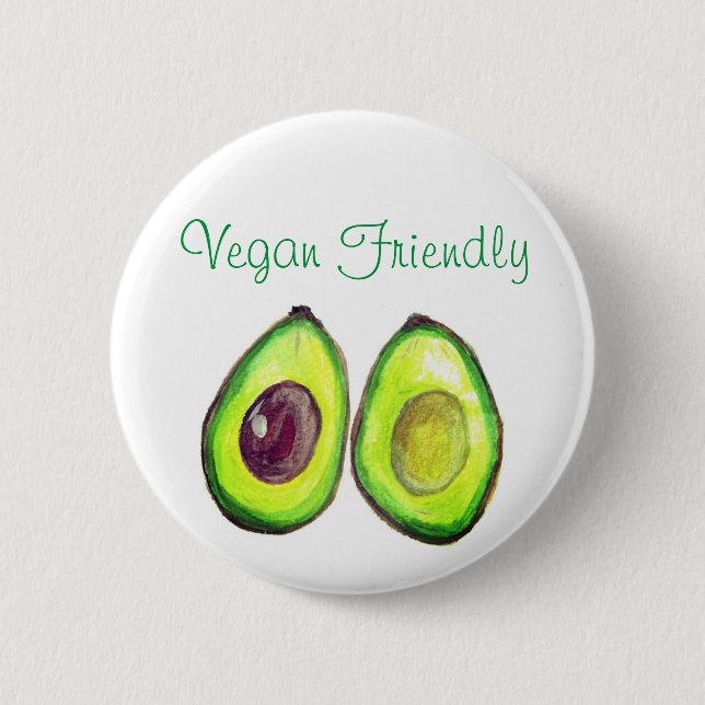 Avocado Humor text Vegan Food Healthy Fruit Knapp (Framsida)