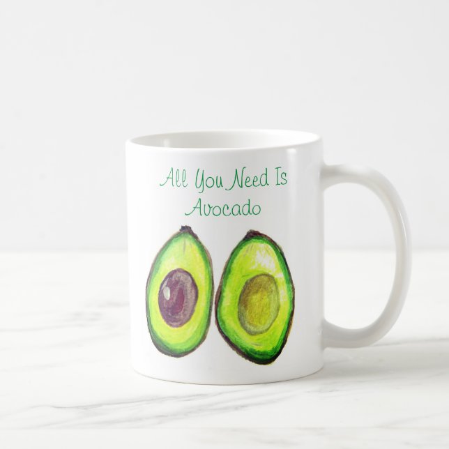 Avocado Humor text Vegan Friendly Health Fruit Kaffemugg (Höger)