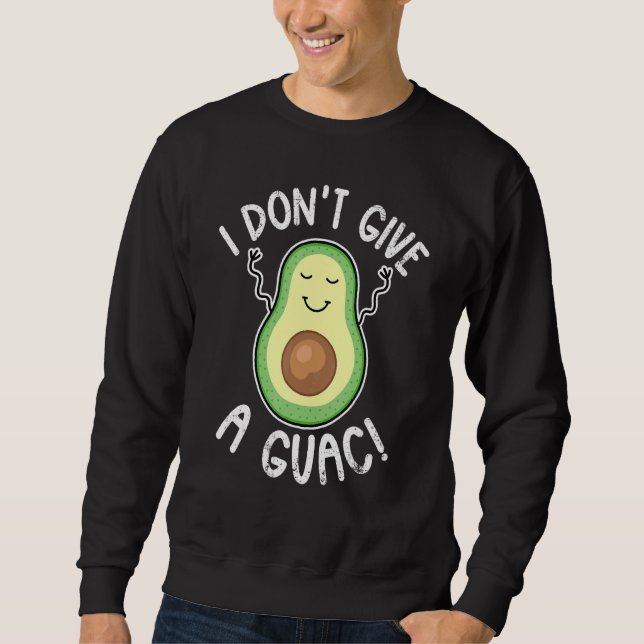 Avocado I Ge A Guac Vegan Lång Ärmad Tröja (Framsida)