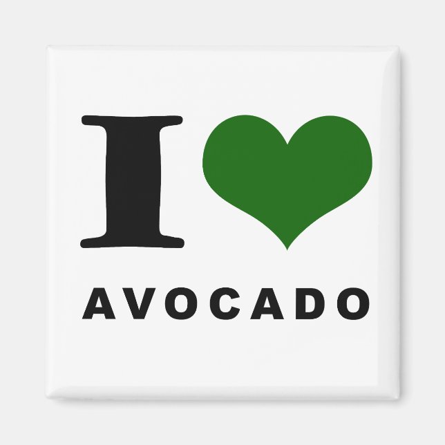 Avocado, I kärlek avocado Magnet (Framsidan)